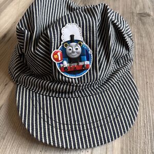 Thomas The Train Kids Train Conductor Hat With Elastic Back, EUC